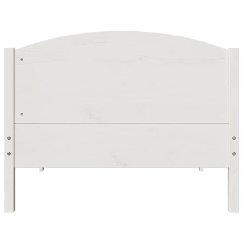 Sengeramme uden madras 90x190 cm massivt fyrretræ hvid