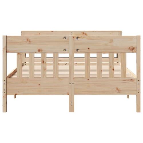 Sengeramme uden madras 160x200 cm massivt fyrretræ