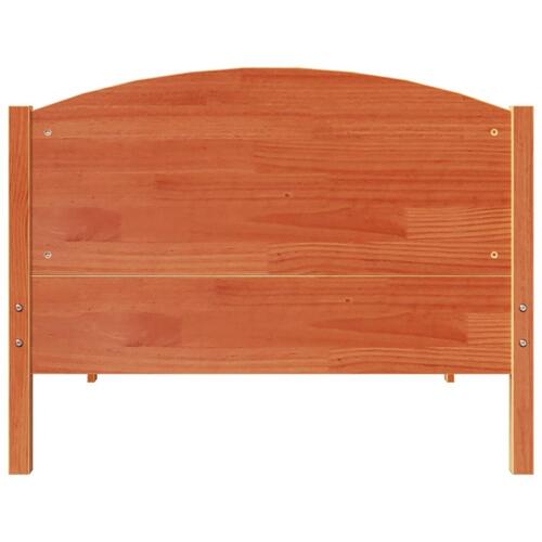 Sengeramme uden madras 75x190 cm massivt fyrretræ gyldenbrun