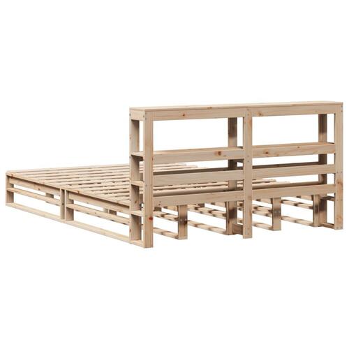 Sengeramme uden madras 160x200 cm massivt fyrretræ