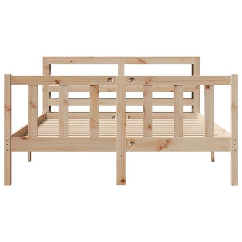 Sengeramme uden madras 160x200 cm massivt fyrretræ