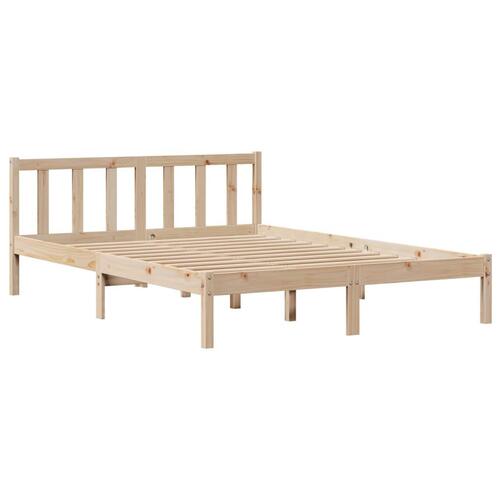 Sengeramme uden madras 160x200 cm massivt fyrretræ
