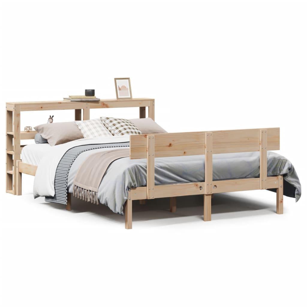 Sengeramme uden madras 150x200 cm massivt fyrretræ