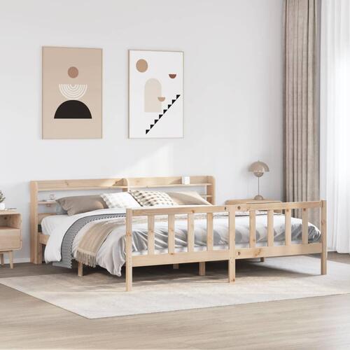 Sengeramme uden madras 180x200 cm massivt fyrretræ