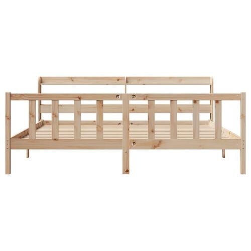 Sengeramme uden madras 180x200 cm massivt fyrretræ