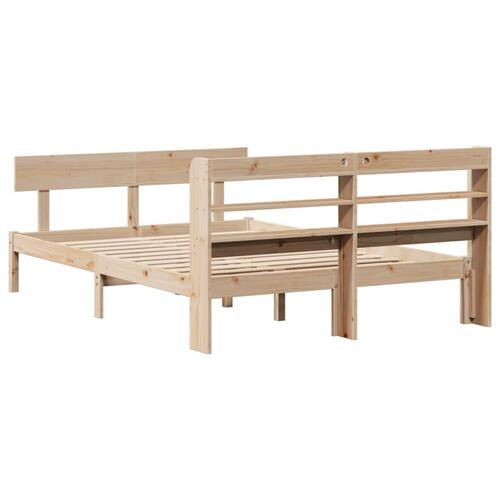 Sengeramme uden madras 150x200 cm massivt fyrretræ