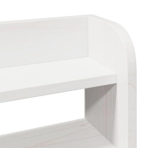 Sengeramme uden madras 200x200 cm massivt fyrretræ hvid