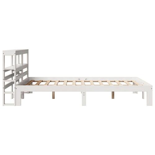 Sengeramme med hovedgærde uden madras Hvid 140x200 cm