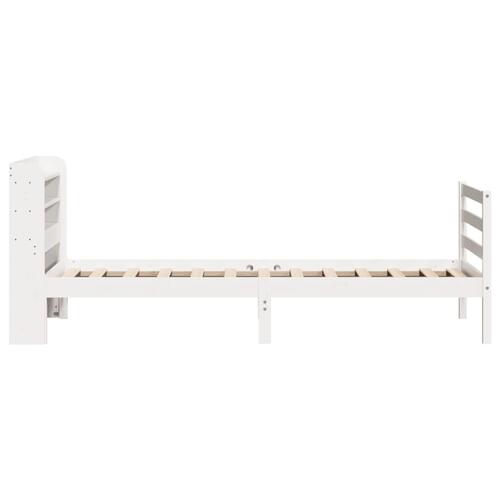 Sengeramme med hovedgærde uden madras Hvid 90x200 cm