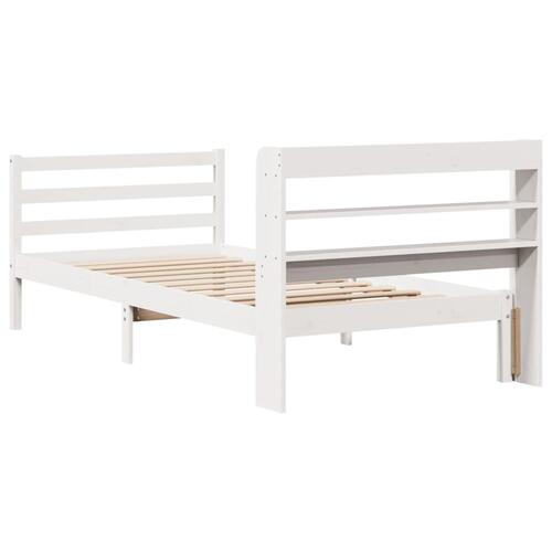 Sengeramme med hovedgærde uden madras Hvid 90x200 cm