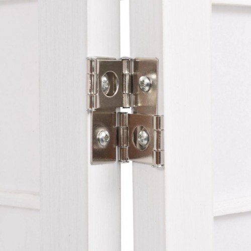 Foldbar 3-panels rumdeler japansk stil 120 x 170 cm hvid