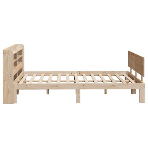 Sengeramme med sengegavl 150x200 cm massivt fyrretræ