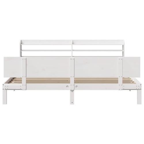 Sengeramme med hovedgærde uden madras Hvid 180x200 cm