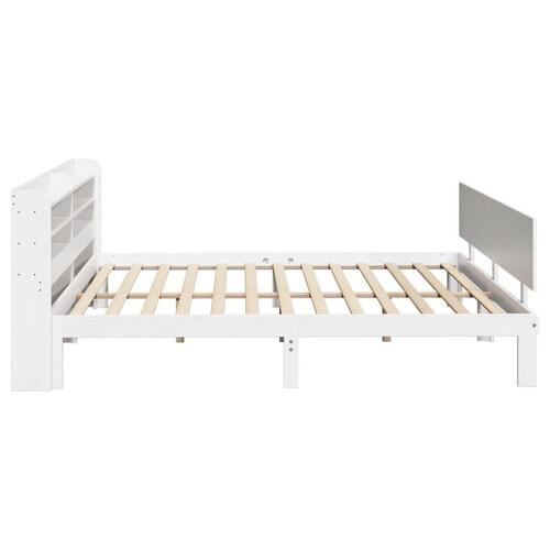 Sengeramme med hovedgærde uden madras Hvid 180x200 cm