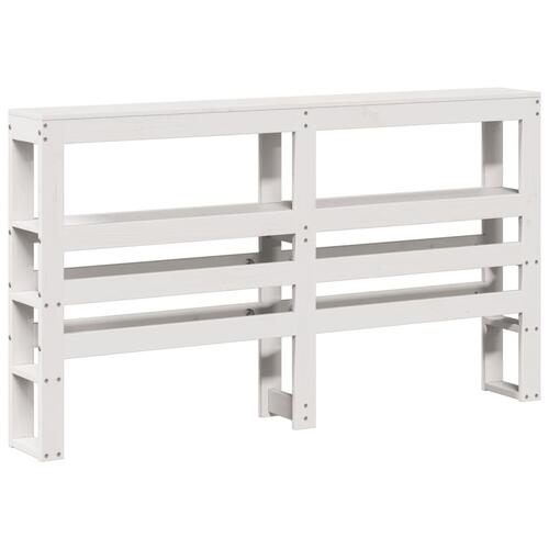 Seniorseng med sengegavl 150x200 cm massivt fyrretræ hvid