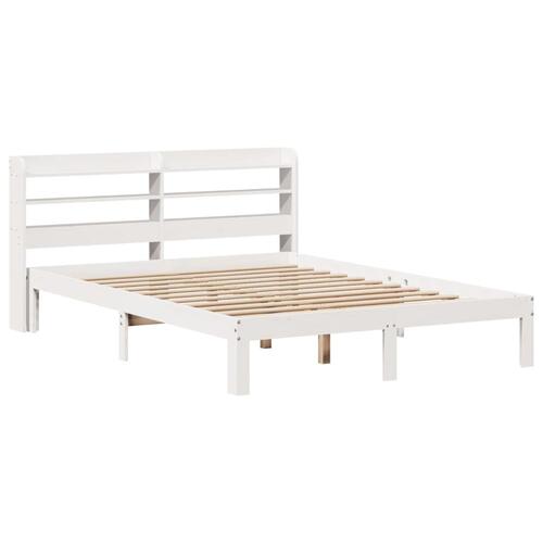 Sengeramme med hovedgærde uden madras Hvid 120x200 cm