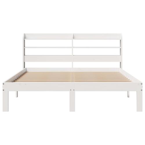 Sengeramme med hovedgærde uden madras Hvid 120x200 cm