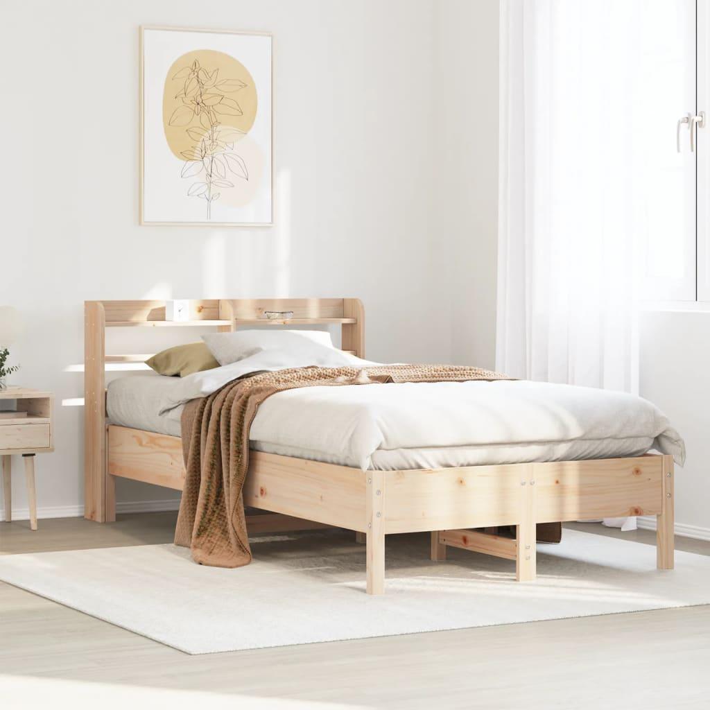Sengeramme uden madras 120x190 cm massivt fyrretræ