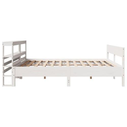Sengeramme uden madras 180x200 cm massivt fyrretræ hvid