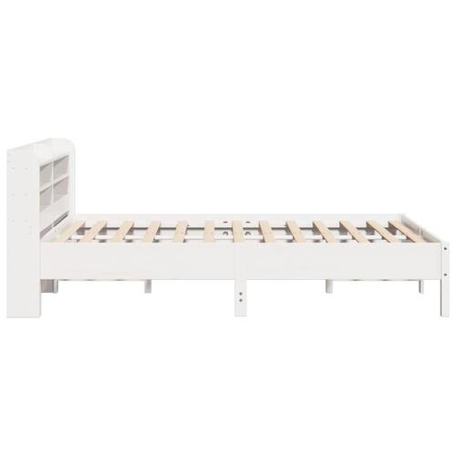 Sengeramme uden madras 160x200 cm massivt fyrretræ hvid