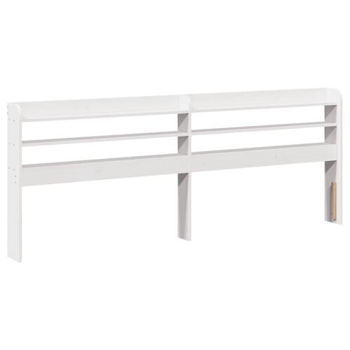 Sengeramme uden madras 160x200 cm massivt fyrretræ hvid