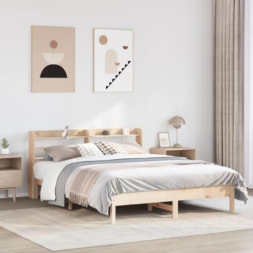 Sengeramme uden madras 140x200 cm massivt fyrretræ