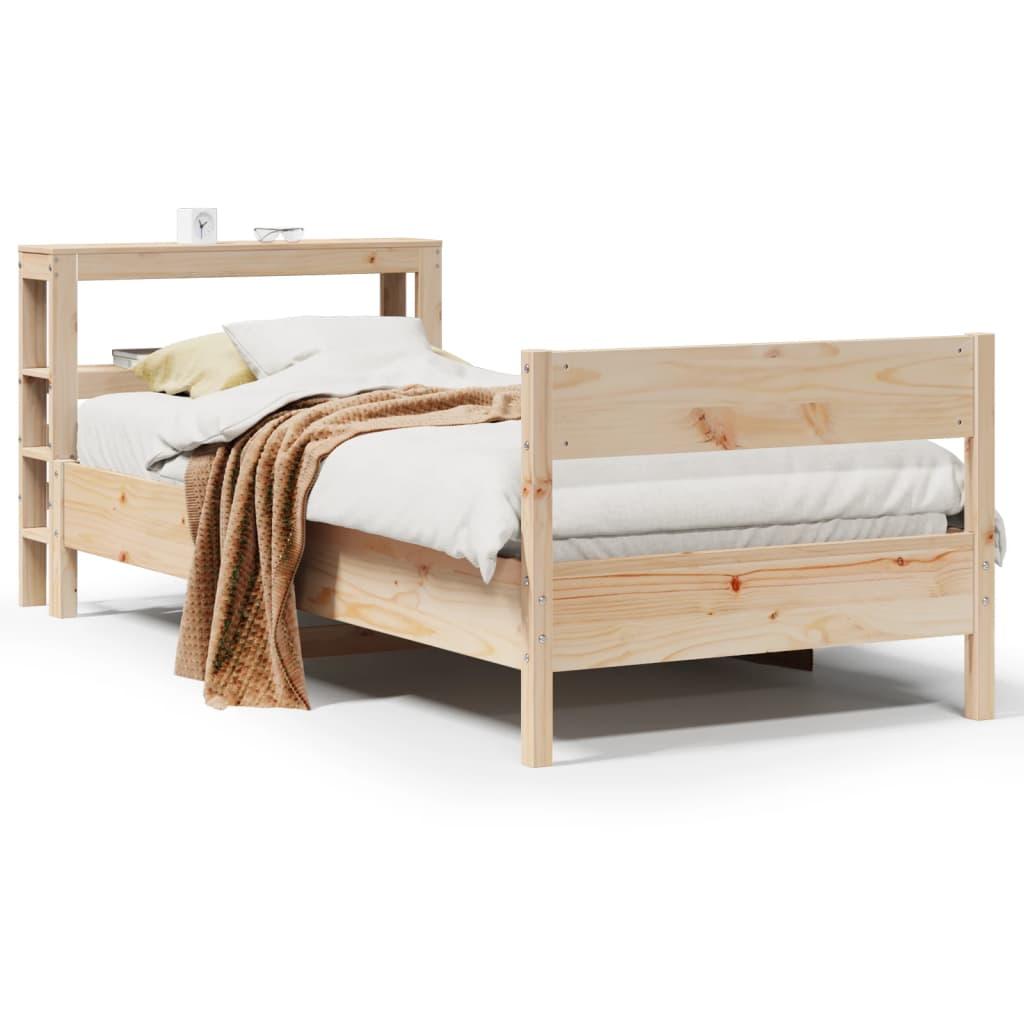 Sengeramme uden madras 100x200 cm massivt fyrretræ