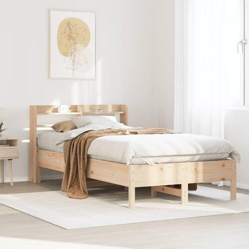 Sengeramme uden madras 90x200 cm massivt fyrretræ