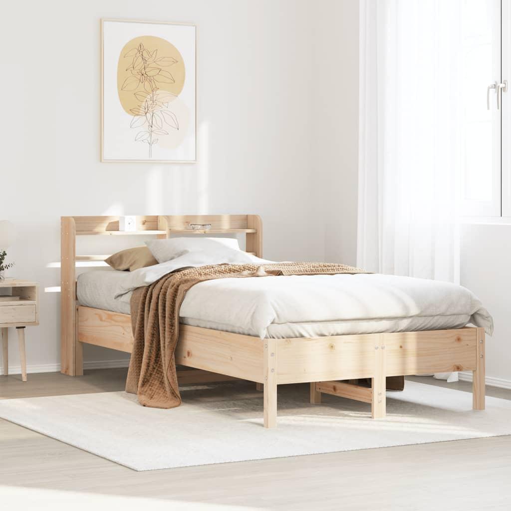 Sengeramme uden madras 90x200 cm massivt fyrretræ