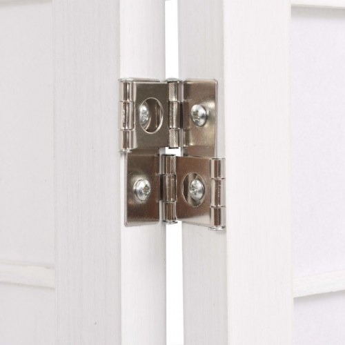 Foldbar 4-panels rumdeler japansk stil 160 x 170 cm hvid