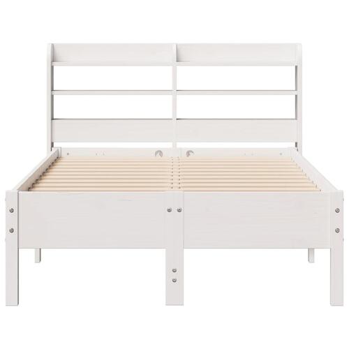 Sengeramme uden madras 90x190 cm massivt fyrretræ hvid