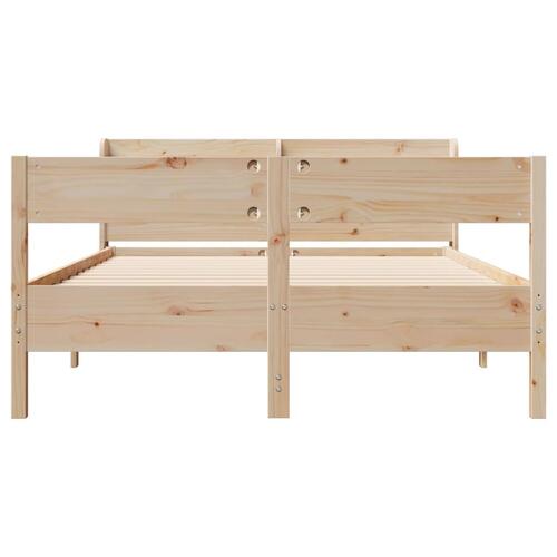 Sengeramme uden madras 140x200 cm massivt fyrretræ
