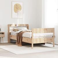 Sengeramme uden madras 100x200 cm massivt fyrretræ