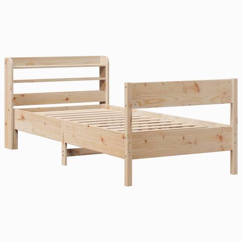 Sengeramme uden madras 100x200 cm massivt fyrretræ