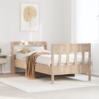 Sengeramme uden madras 100x200 cm massivt fyrretræ