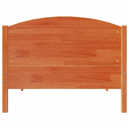 Sengeramme uden madras 90x200 cm massivt fyrretræ gyldenbrun
