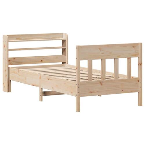Sengeramme uden madras 90x190 cm massivt fyrretræ