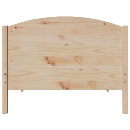 Sengeramme uden madras 75x190 cm massivt fyrretræ