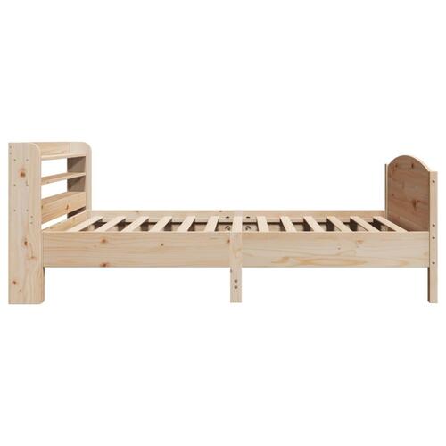 Sengeramme uden madras 75x190 cm massivt fyrretræ