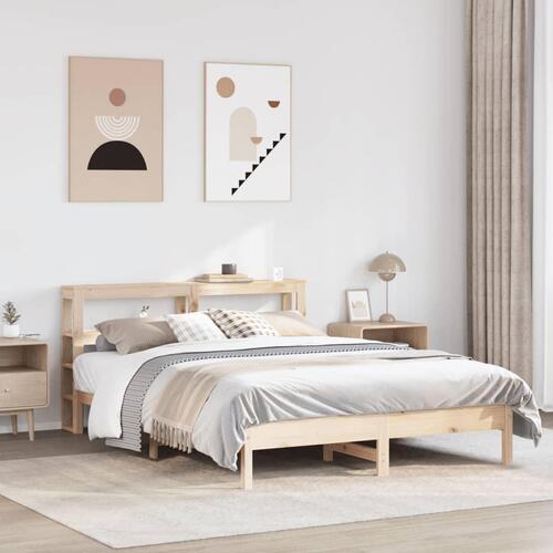 Sengeramme uden madras 150x200 cm massivt fyrretræ