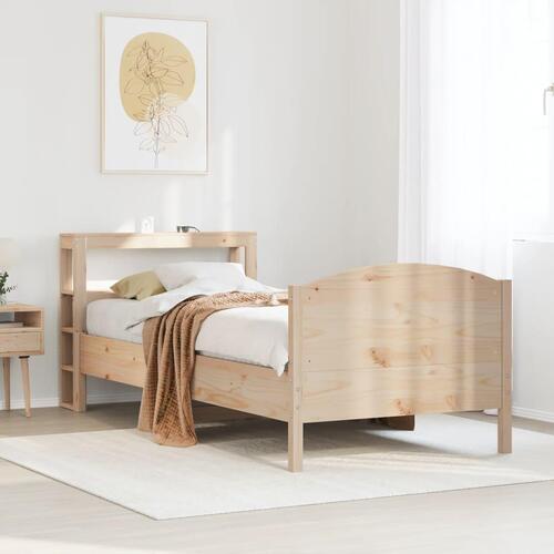 Sengeramme uden madras 75x190 cm massivt fyrretræ