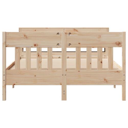 Sengeramme uden madras 120x190 cm massivt fyrretræ