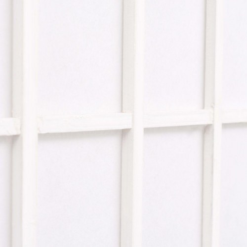 Foldbar 6-panels rumdeler japansk stil 240 x 170 cm hvid