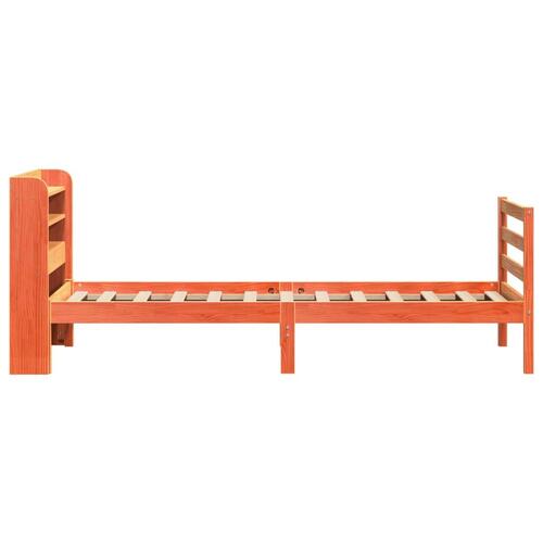 Sengeramme uden madras 100x200 cm massivt fyrretræ gyldenbrun