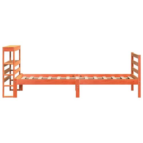 Sengeramme uden madras 100x200 cm massivt fyrretræ gyldenbrun