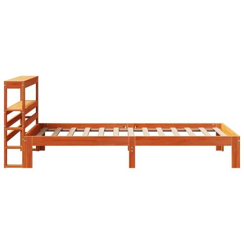 Sengeramme uden madras 75x190 cm massivt fyrretræ gyldenbrun