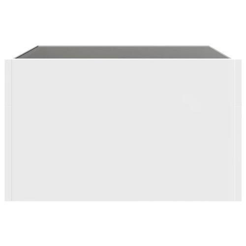Sofabord med Infinity LED-lys 50x50x30 cm hvid