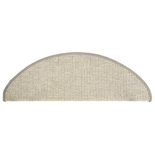 Selvklæbende trappetrinsmåtter 15 stk. 65x21x4 cm sølvfarvet