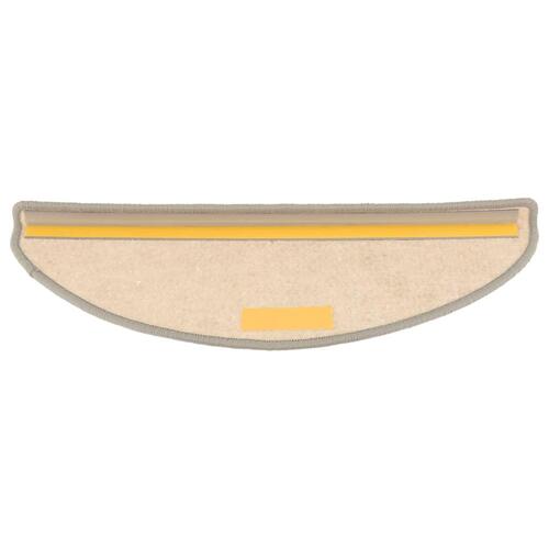 Selvklæbende trappetrinsmåtter 15 stk. 65x21x4 cm sølvfarvet