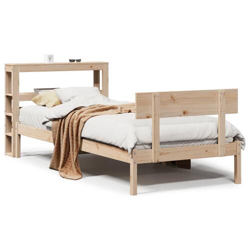Sengeramme uden madras 90x200 cm massivt fyrretræ